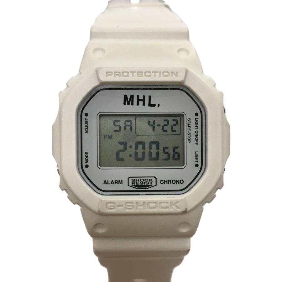 CASIO◇ソーラー腕時計_G-SHOCK/デジタル/ラバー/WHT/WHT【服飾雑貨他