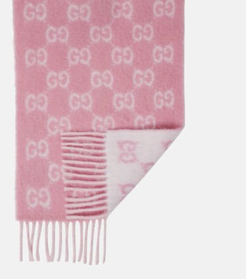 Gucci GG alpaca and wool-blend scarf