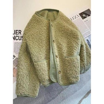 短款皮毛一體羊羔毛棉衣女2025年冬裝新款韓版小個子麂皮絨外套潮