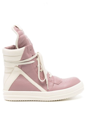 Rick Owens - Lido Geobasket leather sneakers - women - Rubber/Calf Leather/Calf Leather - 36 - Pink