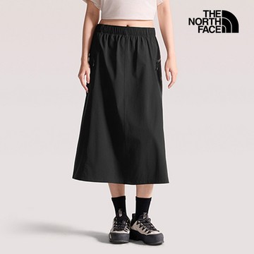 The North Face北面女款黑色DWR防潑水長裙｜8DGTJK3