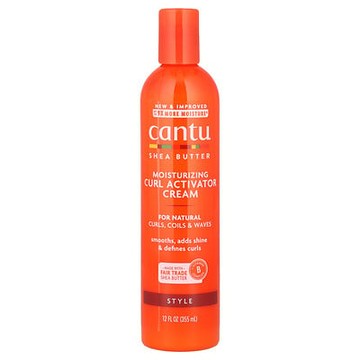 Cantu, 天然秀髮用乳木果油，卷髮保濕啟動霜，12 液量盎司（355 毫升）