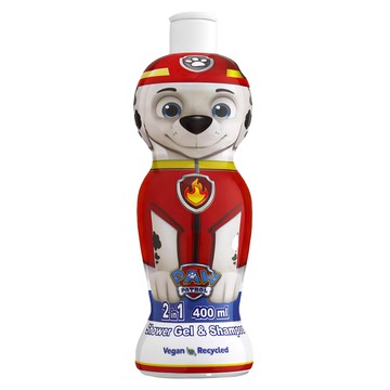 AIR-VAL Paw Patrol 汪汪隊 2合1沐浴洗髮精 消防員毛毛萌Q收藏版 400ml 蘋果花香味 嬰幼兒適用  1瓶