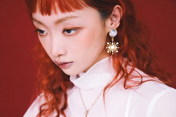 COR-DATE / 大理石 / 雪花耳環