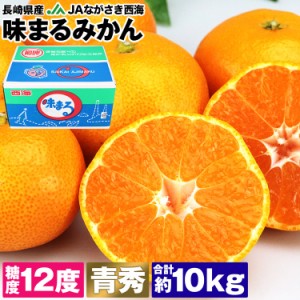 みかん 味まるみかん 糖度12度 10kg 長崎県産 青秀品 S M Lサイズ JAながさき西海 あじまる 常温便 同梱不可 指定日不可