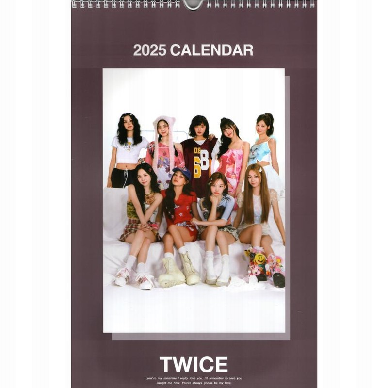 TWICE グッズ 大判 壁掛け カレンダー 2025年 (令和7年) +