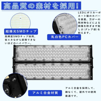 LED投光器 600W 6000w相当 屋外照明 IP65防水 投光器 薄型 夜間作業 スタンド 広角120 led照明器具 LED高天井灯 看板灯  外灯 駐車場灯 色選択 LINEショッピング