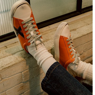 【Projext】防潑水職人手刷鞋 男款橘色 小髒鞋 防潑水鞋 休閒鞋Scooter Two Orange Men