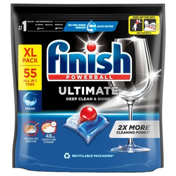finish 多合一洗碗機專用清潔錠 55顆  1袋  709.5g