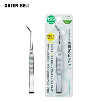 日本綠鐘 GREEN BELL 不銹鋼寬彎細式多用途安全夾 QQ-506【官方旗艦館】
