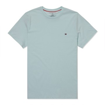 Tommy Hilfiger 熱銷圓領Logo素面短袖T恤-淺綠色