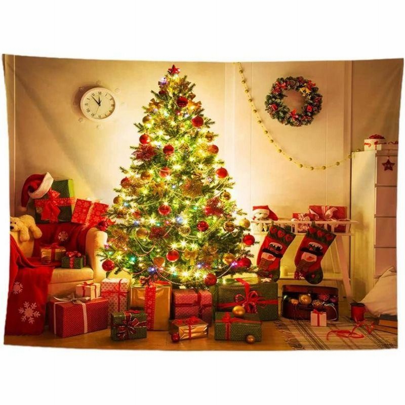 クリスマス ツリー タペストリー 大判 インテリア 壁掛け もみの木 飾り
