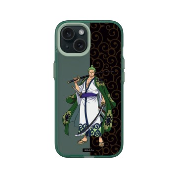 iPhone 15 Clear 憂墨綠 - 航海王 One Piece - 和之國系列-索隆十郎