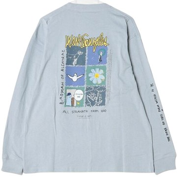 MARK GONZALES 2H7-14321-74 GRAPHIC L/S TEE 長T (灰藍色)