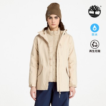 女款米色防水三合一大衣|A2QXREYK