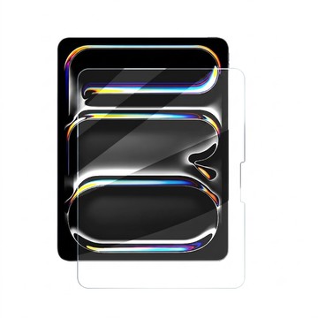 清透抗刮Pro+版 9H鋼化玻璃膜 平板玻璃貼  2024 iPad Pro 11吋  透明色  1個