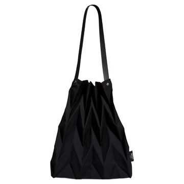 PAVI studio 褶皺肩背包  42 x 40cm + 背帶32cm  黑色