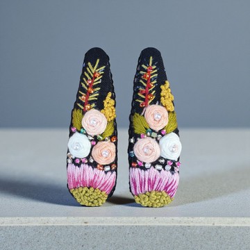 兩件一組，手工髮夾、花朵髮夾、兒童髮夾、髮飾、生日禮物