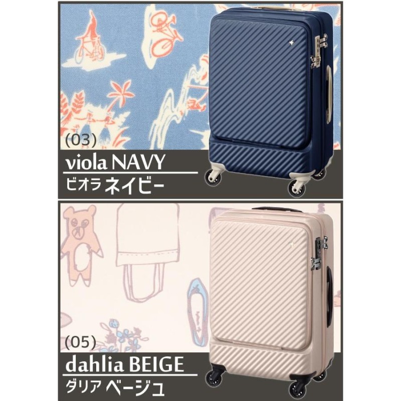 4-7泊］エース HaNT ハント マイン 75L スーツケース ネイビー