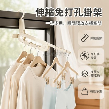 台灣出貨✨ 宿舍折疊晾衣架 便攜旅行晾衣架 多功能內衣襪子曬架 可收納掛衣桿 居家外出適用