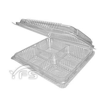 四入蛋黃酥盒S34(自扣式蓋) (蛋黃酥/綠豆椪/芋頭酥/月餅/蛋塔/瑪芬/泡芙)【裕發興包裝】JS253