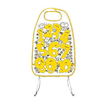 Bebehome 日本汽車防水椅背防踢墊 PVC材質 尺寸45*55公分  黃色數字  1個