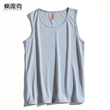 背心男潮薄款網眼透氣速干運動健身寬松坎肩外穿男女無袖t恤夏季