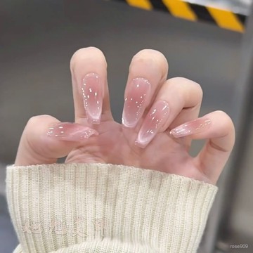 ✨Hannah✨新款顯白法式微笑貓眼高級美甲穿戴甲顯白腮紅網紅款可拆卸美甲貼穿戴甲 TRVM