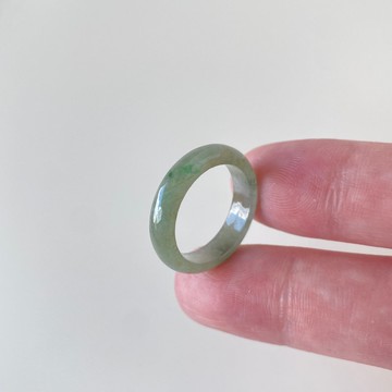 水草綠飄正綠玉戒 | 天然緬甸玉A貨翡翠