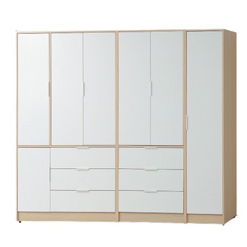 【MUNA 家居】原木雙色8.2X6.7尺衣櫥組/271+270+274