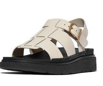 【fitflop】GEN-FF 皮革漁夫涼鞋-米色