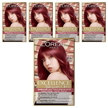 L'OREAL PARiS 巴黎萊雅 台灣公司貨 優媚霜時尚魅力系列 染髮霜  7.25 煙燻粉棕  5盒