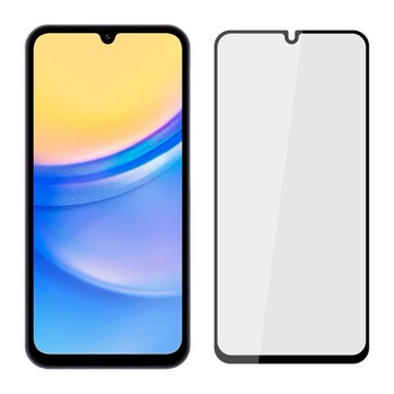 YADI Samsung Galaxy A15 5G 6.5吋 2024 水之鏡 AGC全滿版手機玻璃保護貼 黑