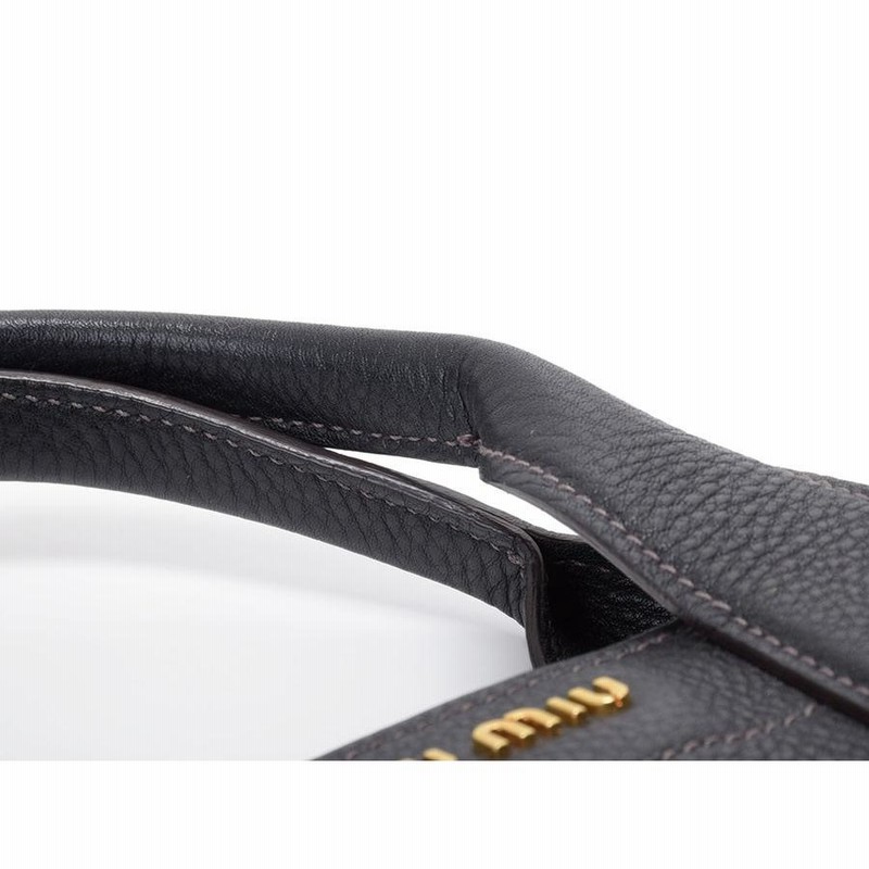 ミュウミュウ・MIUMIU 2WAYトートバッグ 黒 レザー(中古 ミュウミュウ・MIUMIU 2WAYトートバッグ 黒 レザー(中古