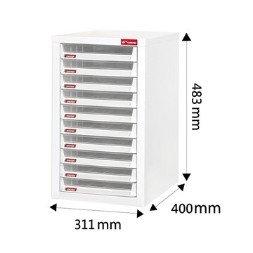 樹德SHUTER桌上型樹德櫃B4V-110P(10抽)