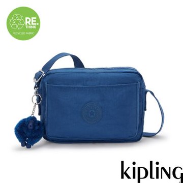 Kipling 休閒藍多層隨身斜背包-ABANU M