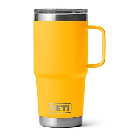 YETI Rambler 20 oz Travel Mug, Stainless Steel, Vacuum Insulated with Stronghold Lid, Alpine Yellow並行輸入品