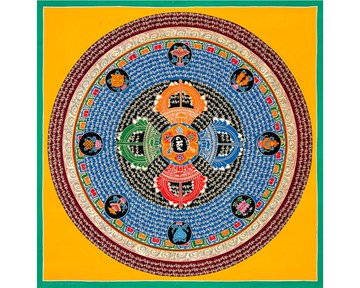 祝福咒語曼荼羅 內心平靜的靈性裝飾