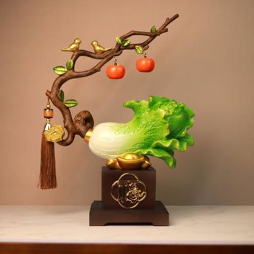 【寓意吉祥】白菜擺件葫蘆招財開業喬遷辦公室家居禮品客廳玄關酒