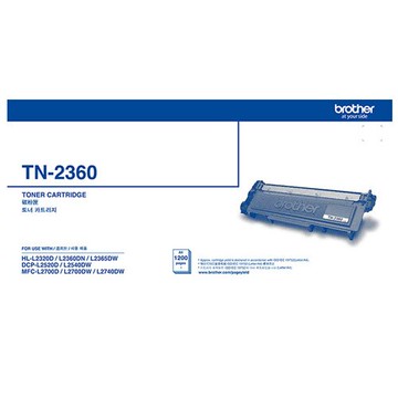 兄弟牌 BROTHER 黑色原廠碳粉匣 / 個 TN-2360