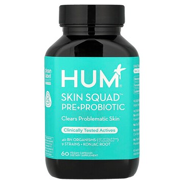 HUM Nutrition, Skin Squad Pre+ 益生菌，60 粒全素膠囊