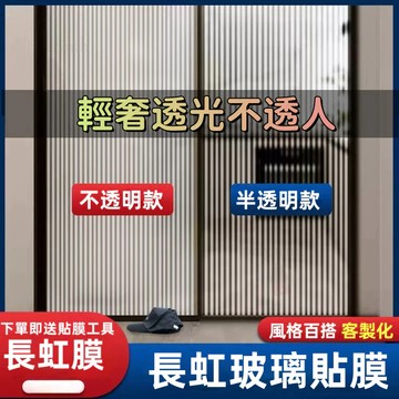 可開統編【5米】玻璃貼 6D長虹紋玻璃防爆貼膜 玻璃隔斷門窗浴室防走光半透明防窺紙 防窺玻璃貼 玻璃膜 靜電玻璃貼