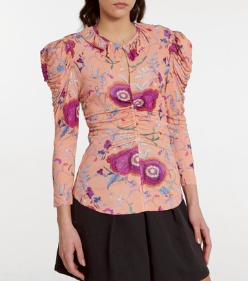 Isabel Marant Jen floral velvet top
