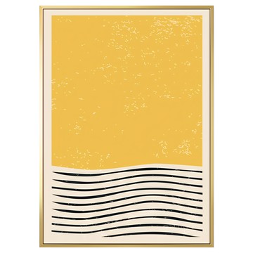 菠蘿選畫所 點線黃色塊掛畫 APGS3444G 30 x 40cm 北歐風  金色