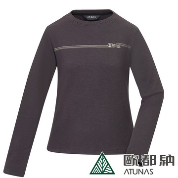 【ATUNAS 歐都納】女款經典保暖圓領衫A2TS2428W灰