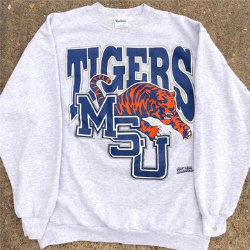 tigers首發陣容美式復古vibe圓領衛衣oversize潮牌創意寬松男女款