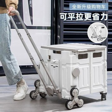 家用折疊購物車便攜買菜車野餐露營小推車學生驛站取快遞搬運代發