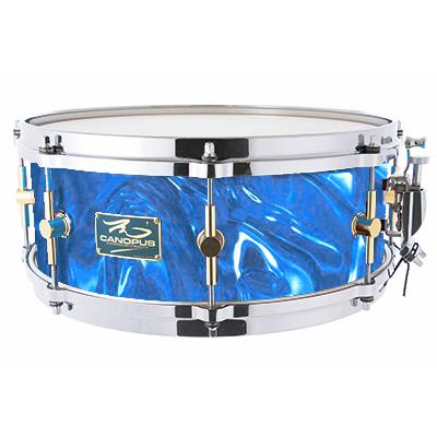 The Maple 5.5x14 Snare Drum Blue Satin