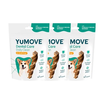 潔牙骨 【YuMOVE 優骼服】優夫潔牙棒(犬用)-小型7入*3包組