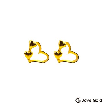 【JoveGold漾金飾】你儂我儂黃金耳環